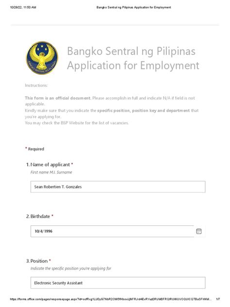 Bangko Sentral ng Pilipinas – Apply Now! Online Job Applications .
